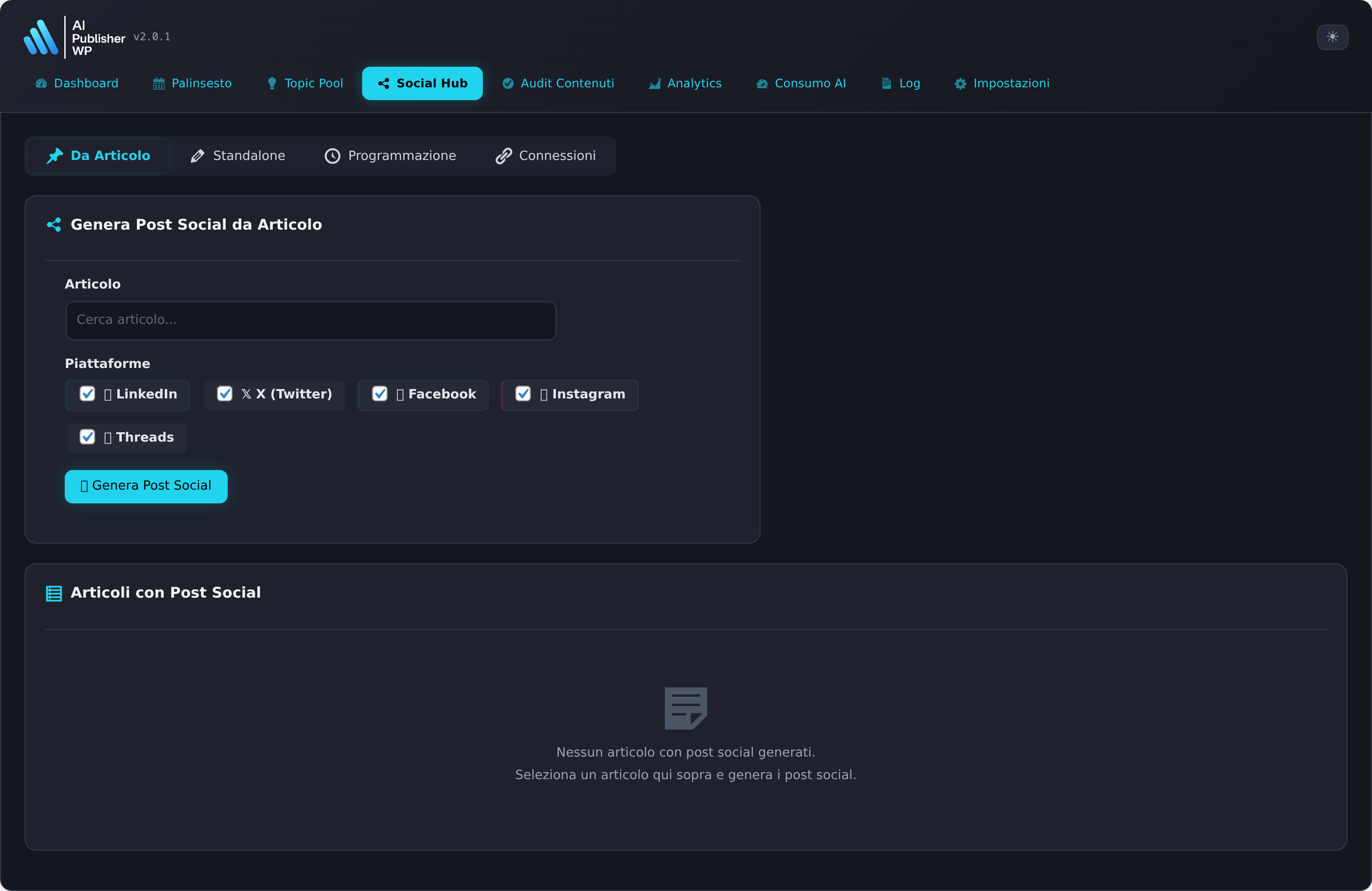 Distribuisci sui Social
